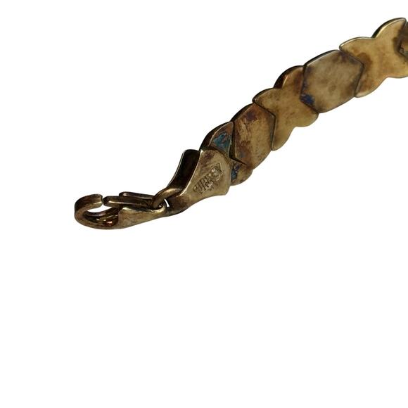 Brilliance Hugs Kisses XO Gold over 925 Sterling Silver Bracelet 8" Fine Jewelry - Picture 5 of 16